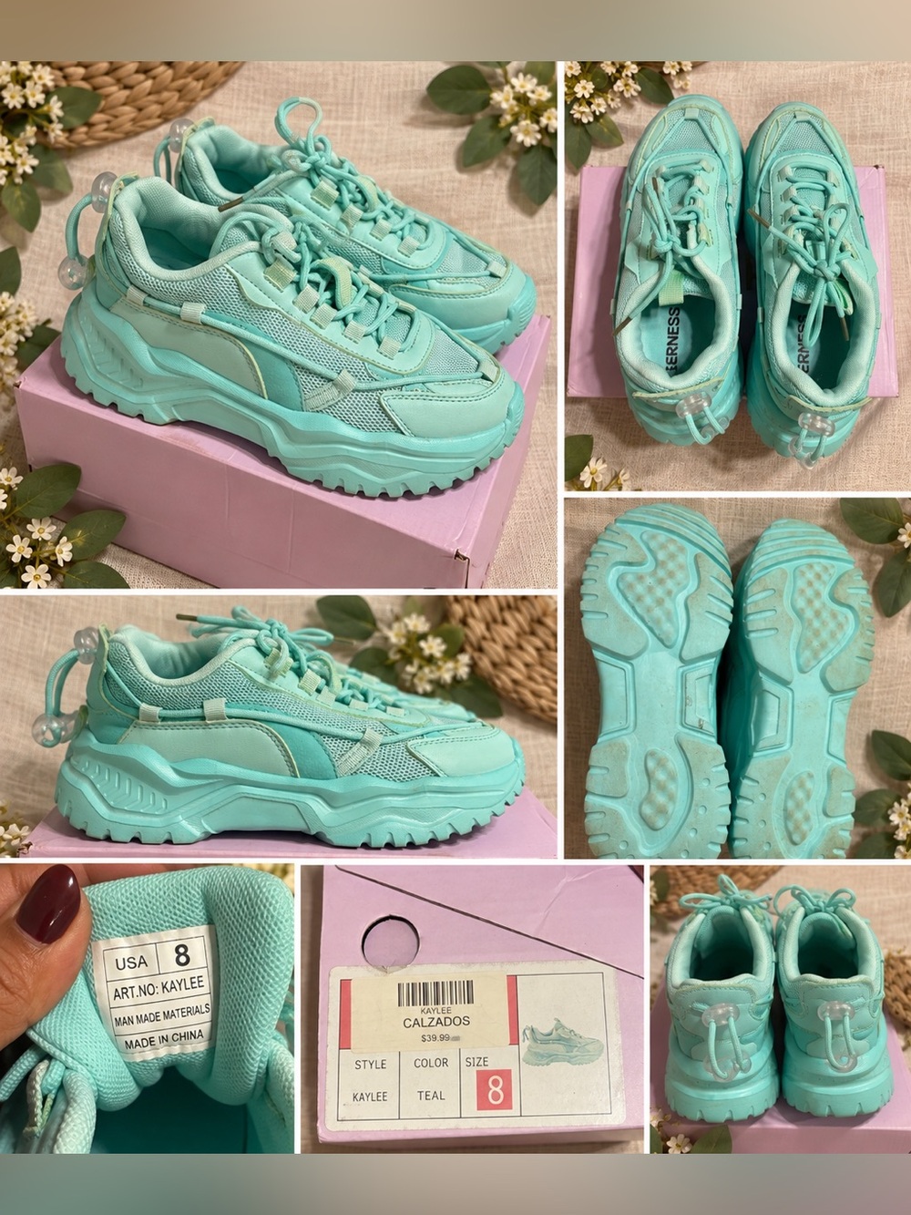 Teal Women's Chunky Sneaker